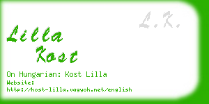 lilla kost business card